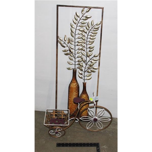 TRICYLE SHAPE METAL FLOWER DISPLAY
