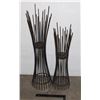 Image 1 : TWO TALL METAL PLANT DISPLAYS