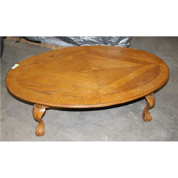 OVAL TOP COFFEE TABLE