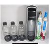 Image 1 : SODASTREAM WITH 2 FLAVOR BOTTLES AND
