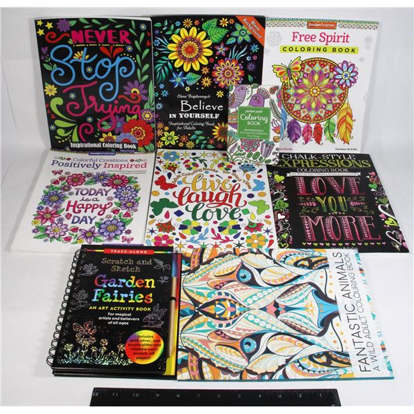 LOT OF COLORING BOOKS