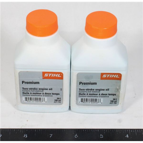 NEW STIHL PREMIUM TWO-STROKE ENGINE OIL 2x100 ML