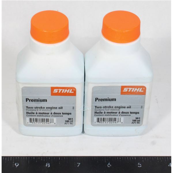 NEW STIHL PREMIUM TWO-STROKE ENGINE OIL 2x100 ML