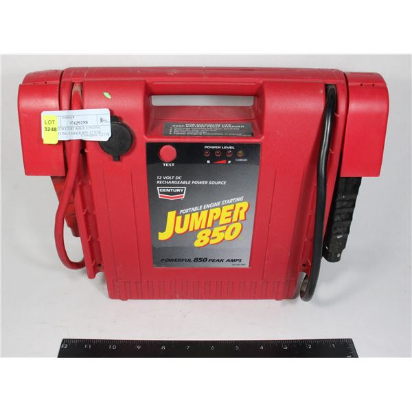 CENTURY PORTABLE ENGINE STARTING JUMPER 850 12 VOL