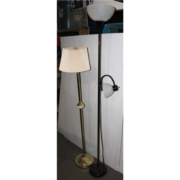 TWO FLOOR LAMPS (UNTESTED)