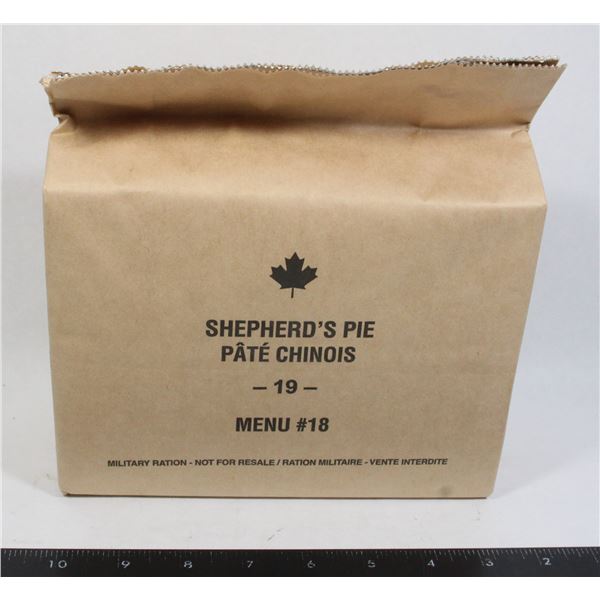 CANADIAN MILITARY RATION MENU #18 SHEPHERD'S PIE