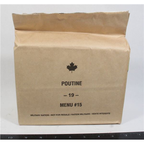 CANADIAN MILITARY RATION MENU #15 POUTINE