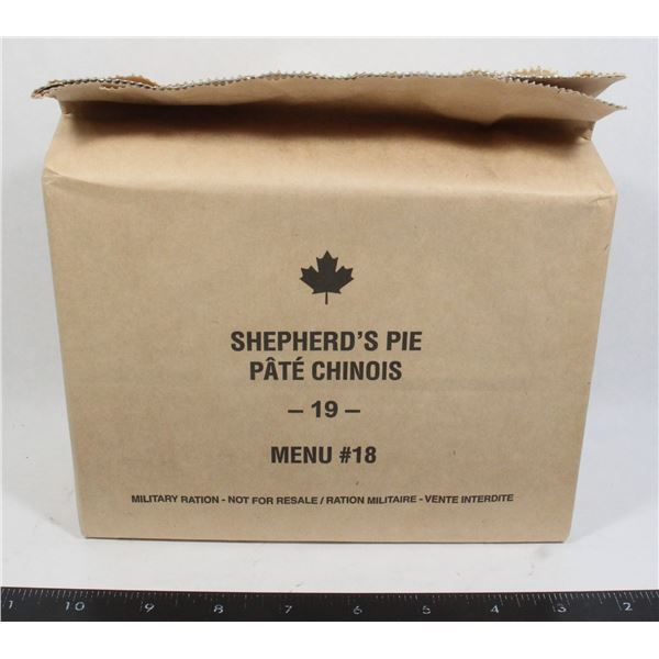 CANADIAN MILITARY RATION MENU #18 SHEPHERD'S PIE