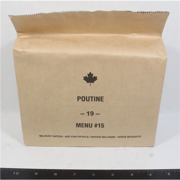 CANADIAN MILITARY RATION MENU #15 POUTINE