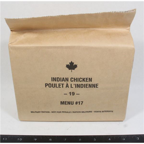 CANADIAN MILITARY RATION MENU #17 INDIAN CHICKEN
