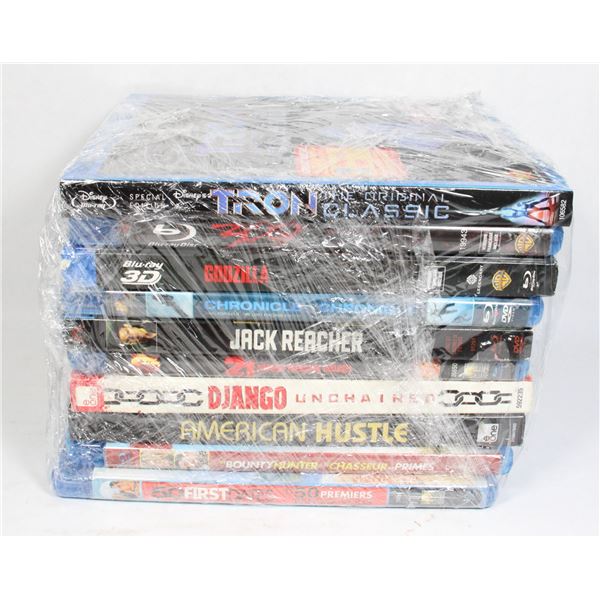 LOT OF 10 BLU RAYS INCLUDING TRON THE ORIGINAL CLA