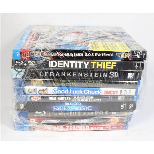 LOT OF 10 BLU RAYS INCLUDING GHOSTBUSTERS BILL & T