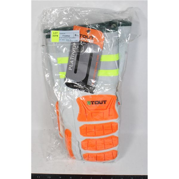 NEW PAIR OF STOUT WELDING GLOVES BY BWC SIZE XL