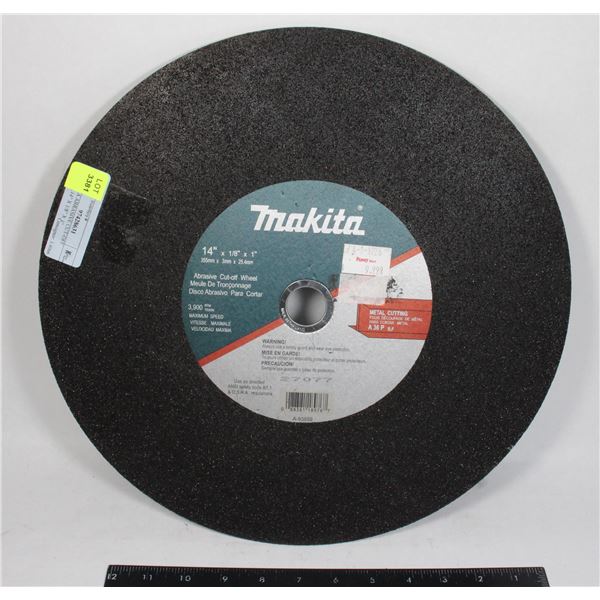MAKITA ABRASIVE CUT-OFF WHEEL14" X 1/8" X 1"