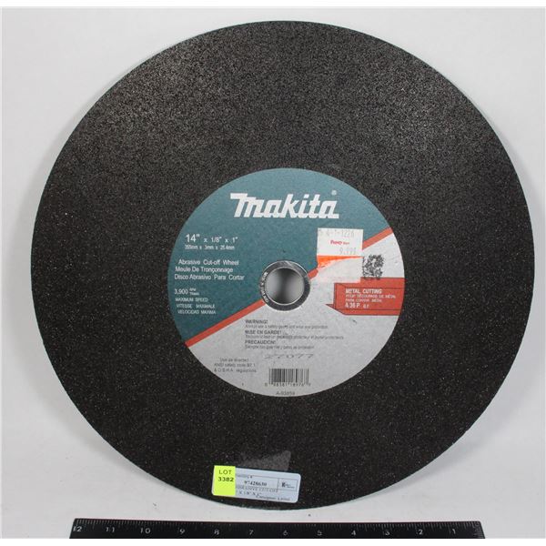 MAKITA ABRASIVE CUT-OFF WHEEL14" X 1/8" X 1"
