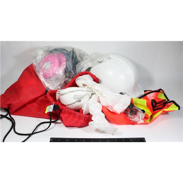 BAG PPE EQUIPMENT - HELMET / RESPIRATORS / MORE