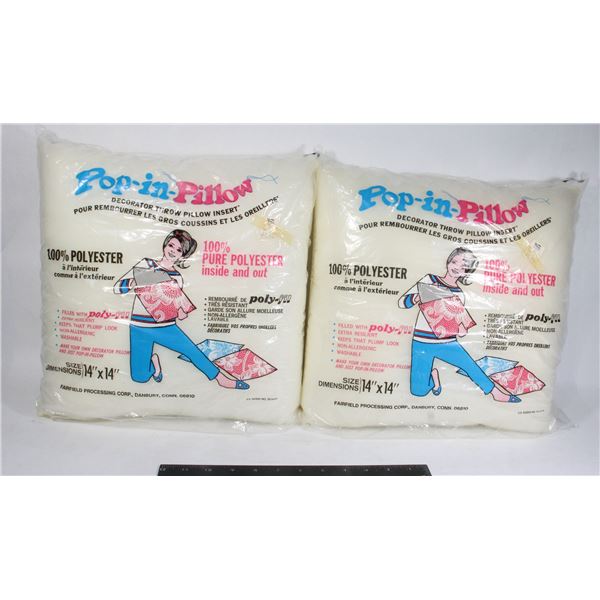 VINTAGE POP-IN PILLOW PAIR 14"X14"