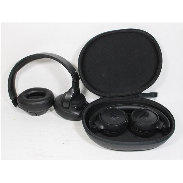 PAIR OF JBL HEADPHONES, ONE WITH CASE