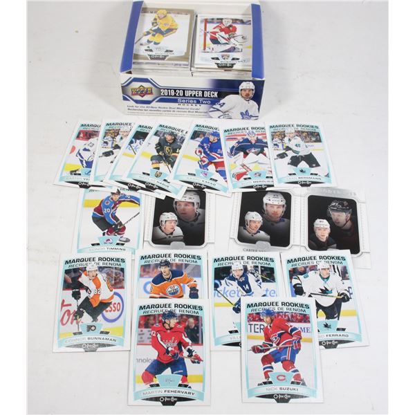 BOX OF HOCKEY CARDS OPENED