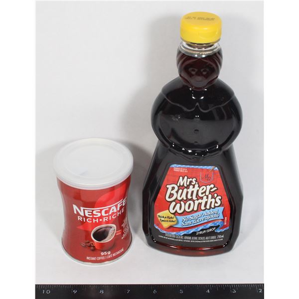 MRS BUTTERWORTHS SYRUP AND NESCAFE RICH INSTANT