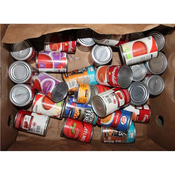 BIG LOT OF CANNED FOOD, BEANS, SOUPS, ETC