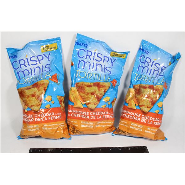 THREE CRISPY MINIS TORTILLA CHEDDAR