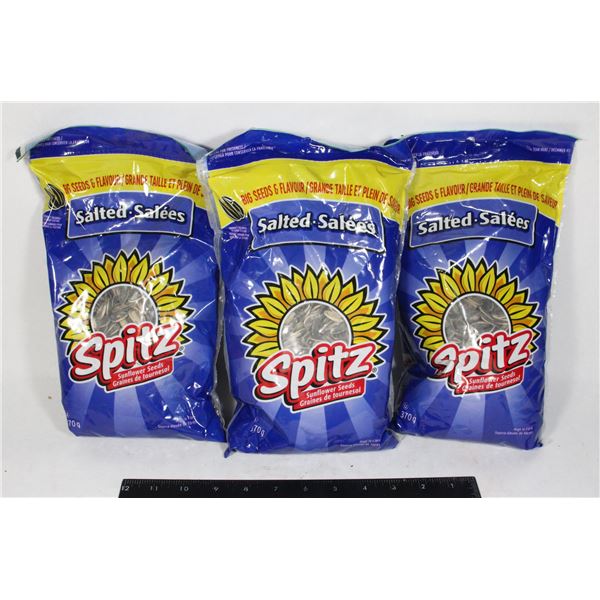 3 BAGS SALTED SPITZ SUNFLOWER SEEDS 1.1KG