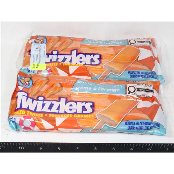 2 TWIZZLERS ORANGE CREAM POPS 622G