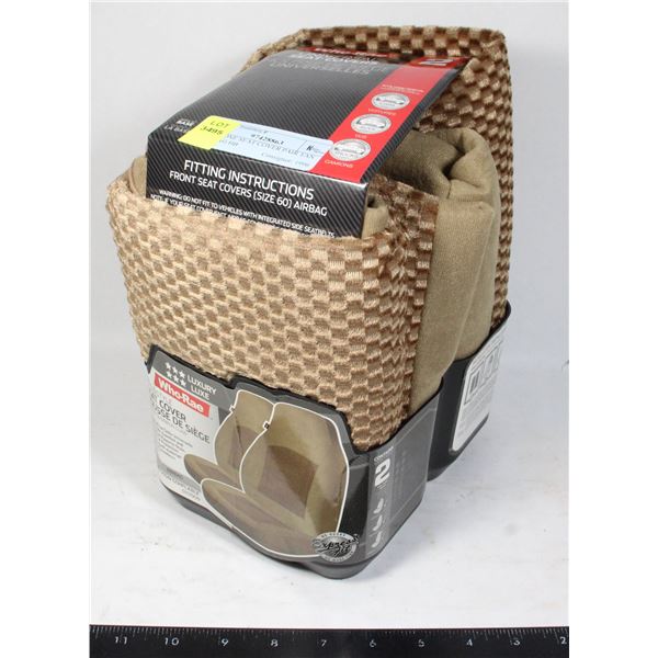LAWSONE SEAT COVER PAIR TAN AIR BAG HB
