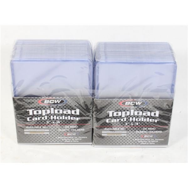 BCW TOPLOAD ROOKIE CARD HOLDER 3" X 4" (2 X 25PK)