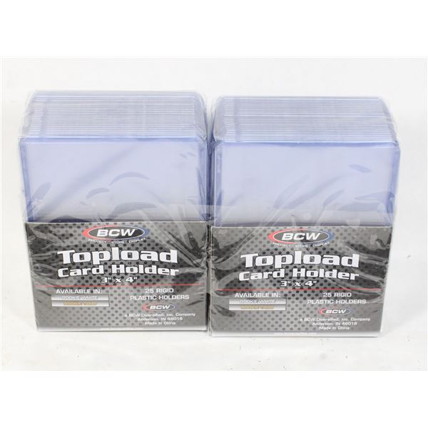 BCW TOPLOAD ROOKIE CARD HOLDER 3  X 4  (2 X 25PK)