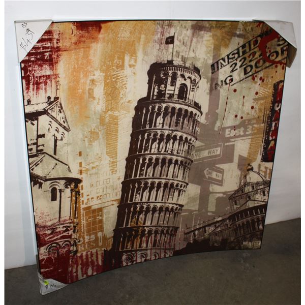 CURVED FRAME WALL ART LEANING TOWER OF PISA