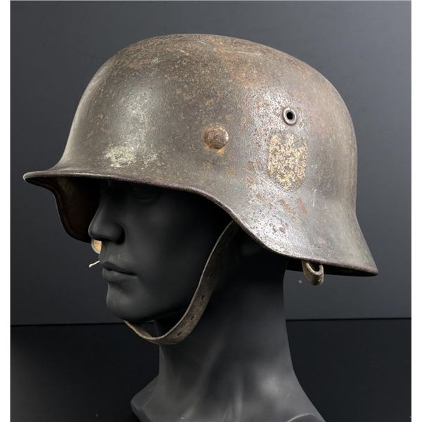 WW2 M40 Battle of Normandy Named German SS Helmet
