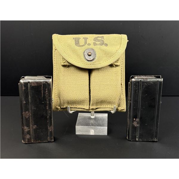 WW2 M1 Carbine Rifle Magazines in Pouch