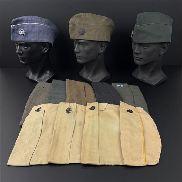 Collection of US World War Garrison Caps