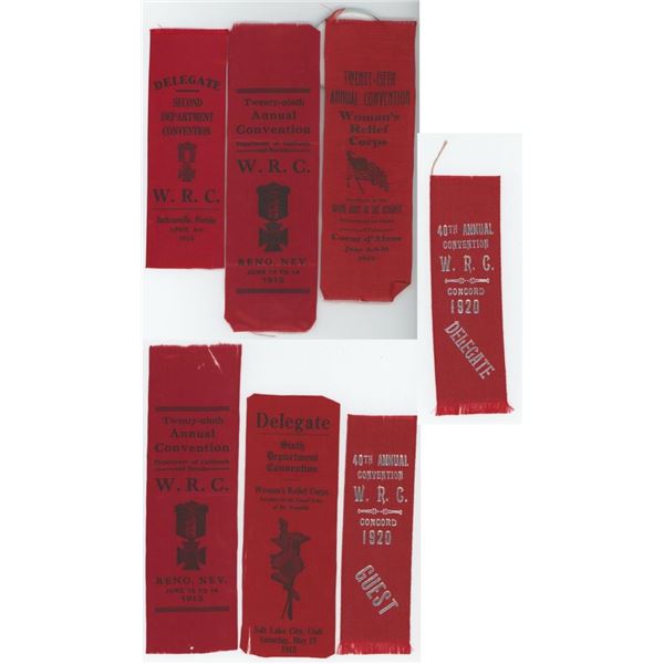 Women's Relief Corps Convention Ribbons