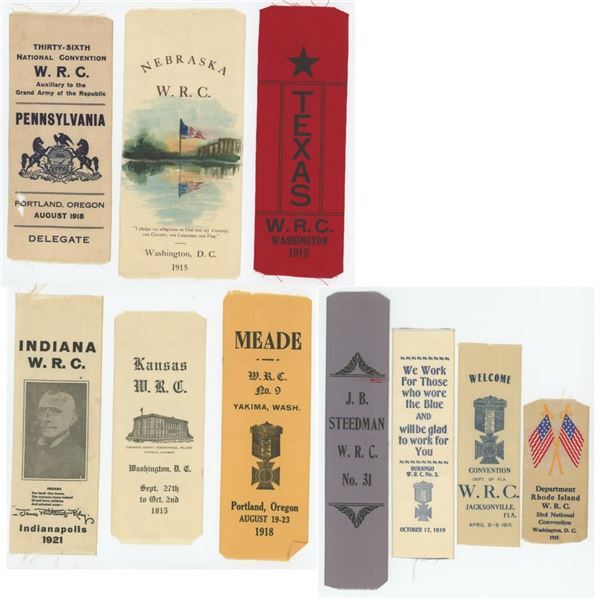 Women's Relief Corps Convention Ribbons