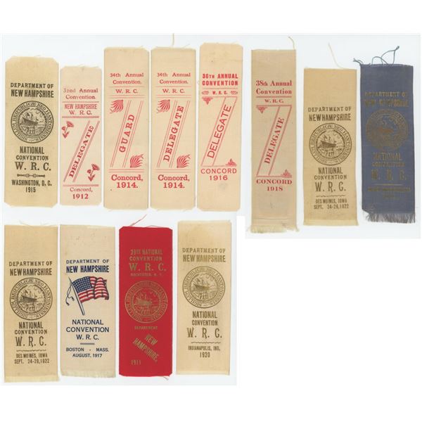 Women's Relief Corps Convention Ribbons