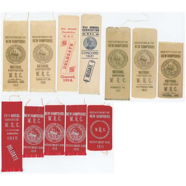 Women's Relief Corps Convention Ribbons
