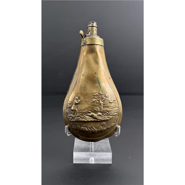 Dog & Hunter Riling 886 Brass Powder Flask