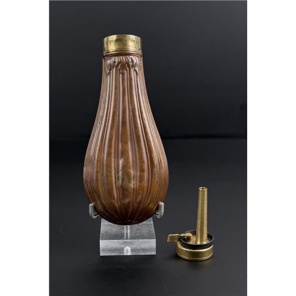 Civil War Thomas Sykes Brass Powder Flask