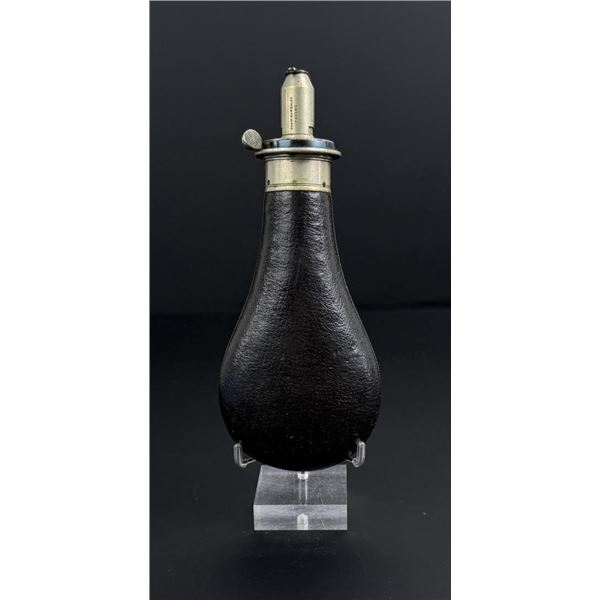 G&JW Hawksley Leather Nickel Silver Powder Flask