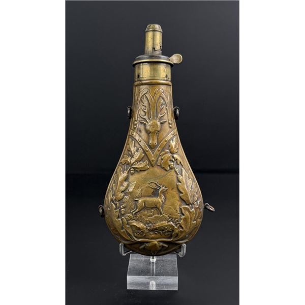 G&JW Hawksley Stag Brass Powder Flask