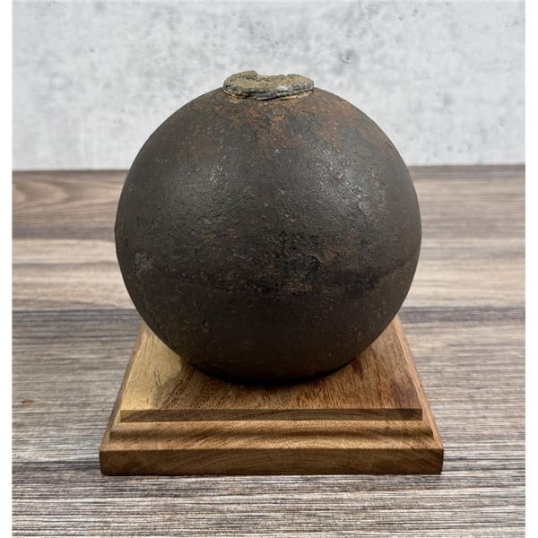 Civil War Confederate Bormann Fused Cannonball