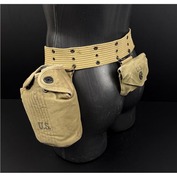 WW2 Mills Pistol Belt Canteen and First Aid Kit