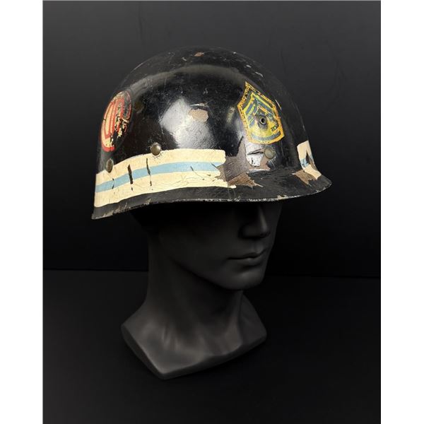 Korean War US Army Painted Police M1 Helmet Liner