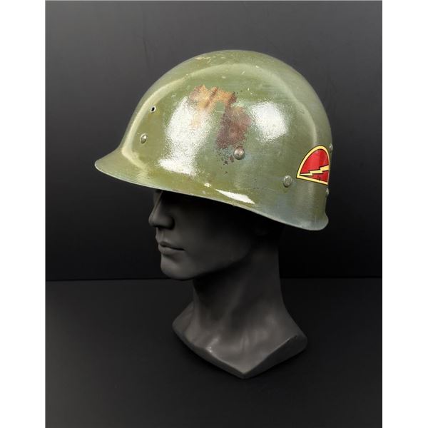 Korean War 78th Infantry Painted M1 Helmet Liner