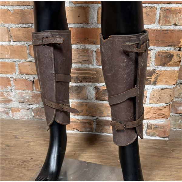 WW1 WWI Leather Cavalry Leggings Gaiters