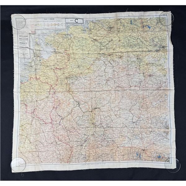 WW2 Silk Pilots Escape and Evasion Map
