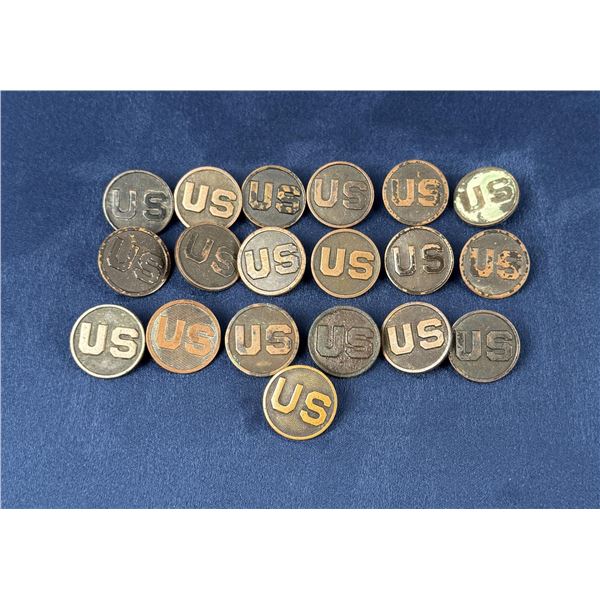 WWI WW1 US Army Collar Discs
